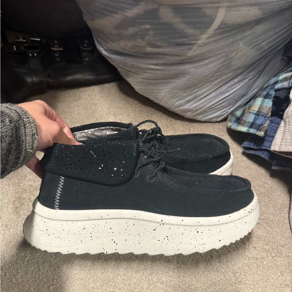Hey dude Wendy peak fold boot Black Suede Shoes